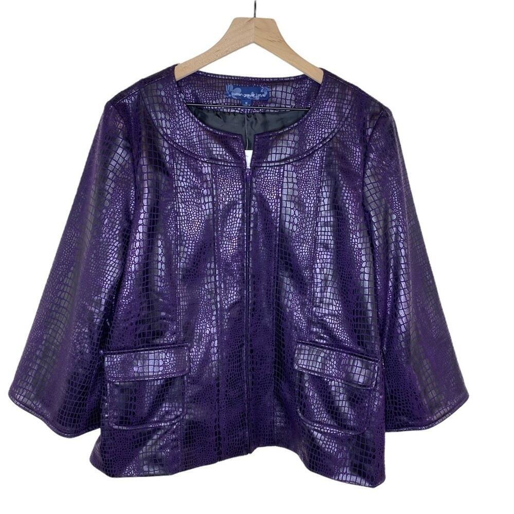 Susan Graver Women’s Faux Snakeskin Blazer Size Medium New With Tags - Picture 8 of 8